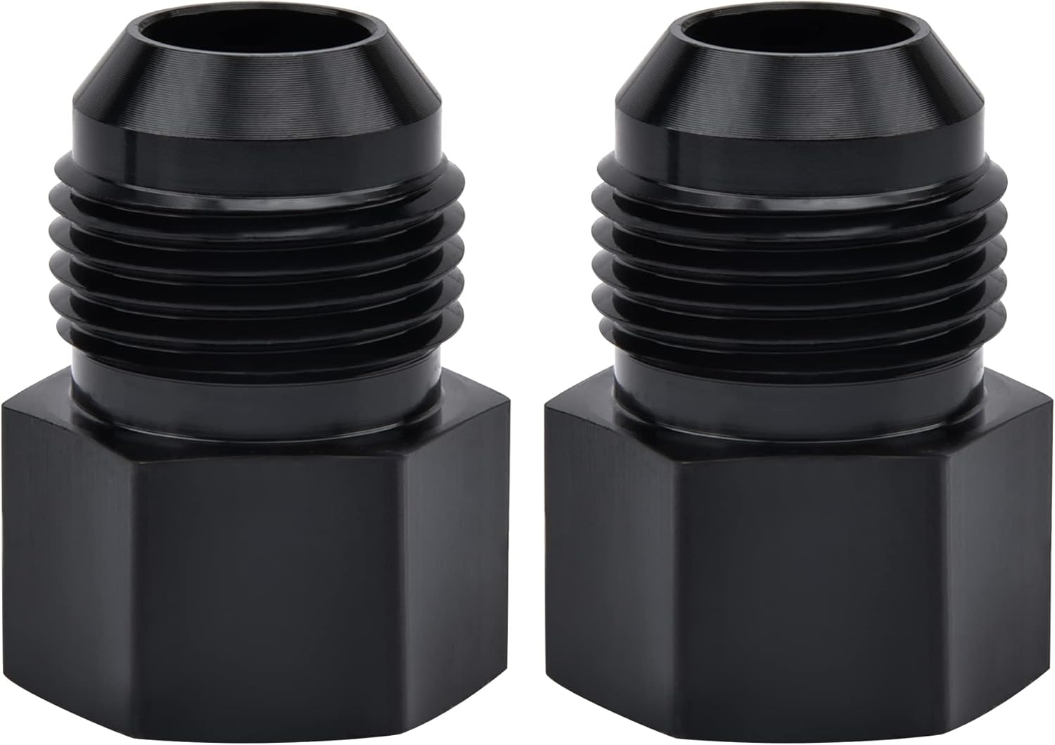 EVIL ENERGY 10AN Male to 3/8 NPT Female Fitting 2PCS Bundle with Adjustable 3AN-12AN Wrench Aluminum Black