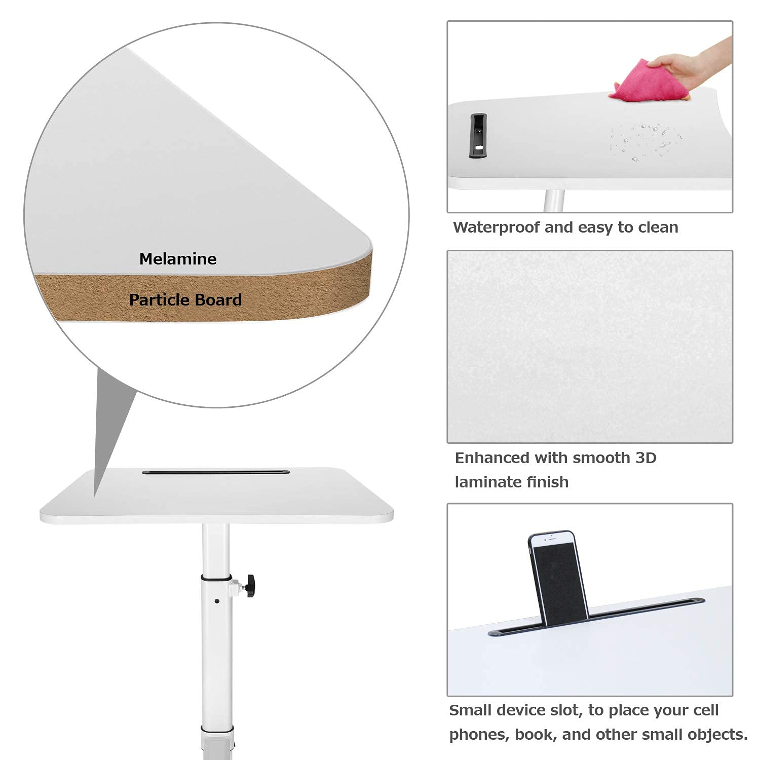 ERGO LIFE Pneumatic Height Adjustable Standing Desk SitStand Desk with