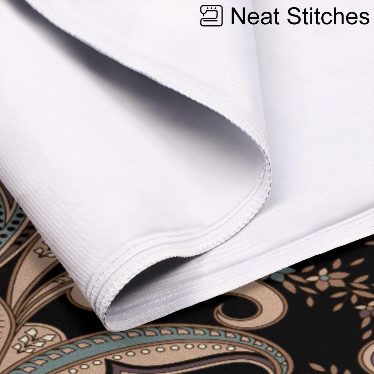Confezione da 2 federe in raso con motivo cachemire per capelli e pelle, con chiusura a busta, super morbide, resistenti alle pieghe, resistenti alle macchie, setose, 50,8 x 101,6 cm