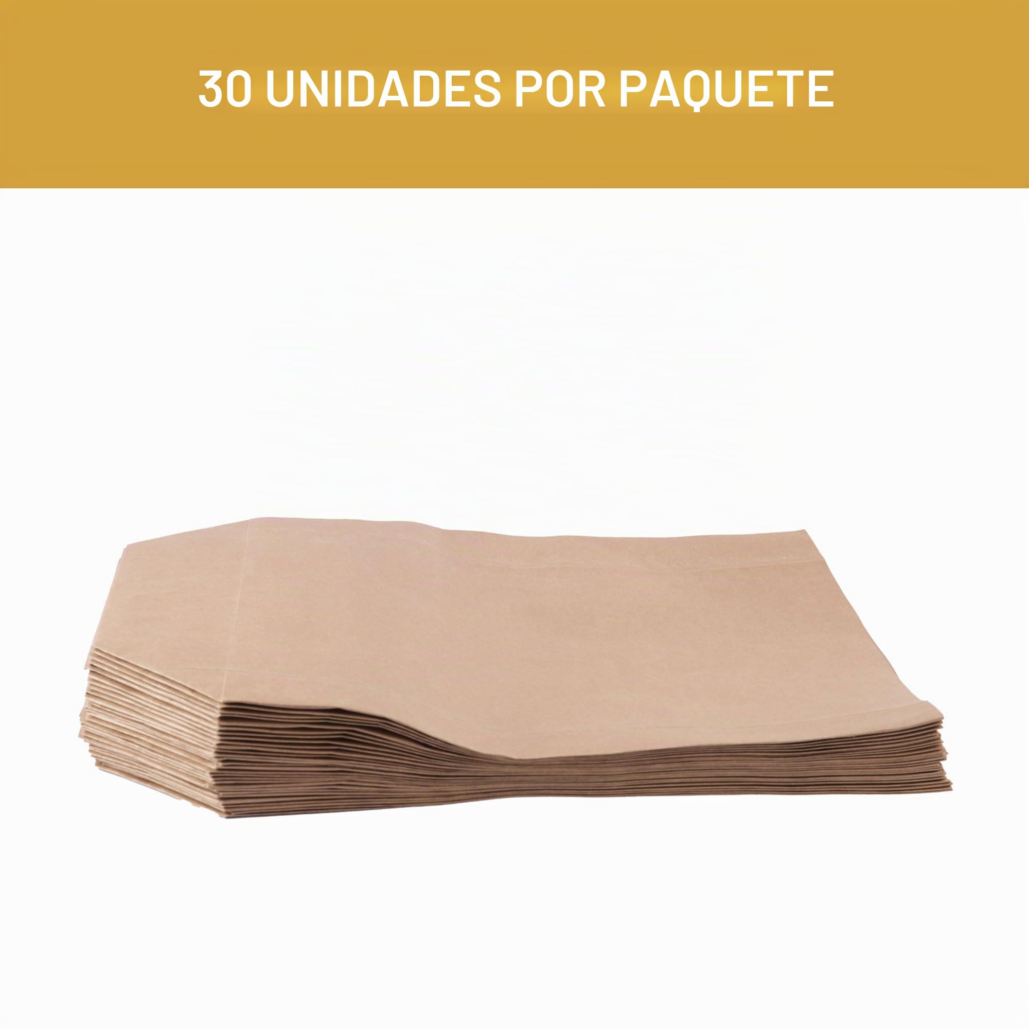 30 bolsas de papel 50L para residuos orgánicos, resistentes