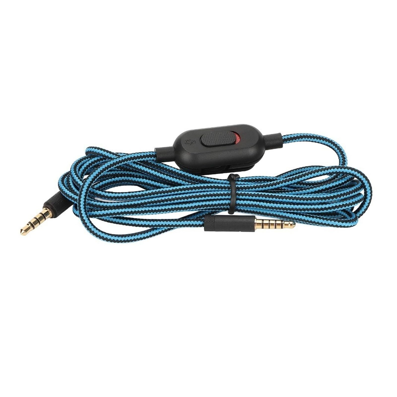 3,5 mm do 3,5 mm gamingowy zestaw słuchawkowy Cable Plug and Play, nylonowy splot z przełącznikiem wyciszającym do Logitech G Pro X G Pro G433 G233 (niebieski)