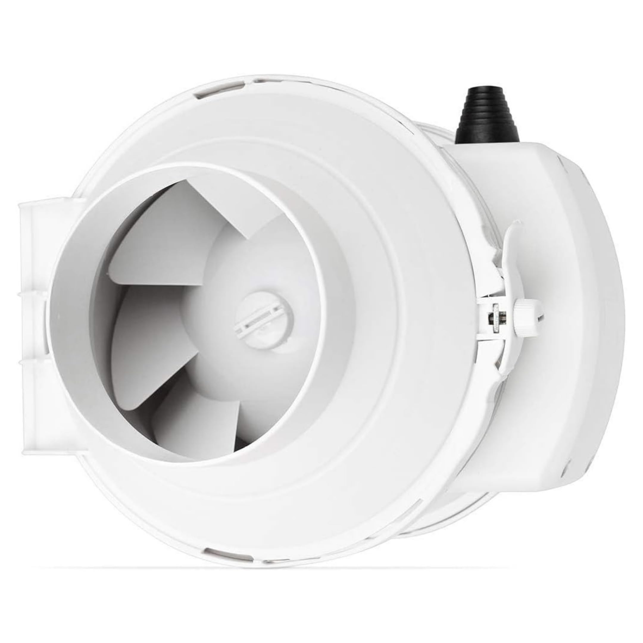 CALIFLOW Ventola Aspirazione 100mm Potente ventilatore in linea combinabile con filtro HEPA filtro a carboni attivi 3 stadi max. 198m³/h, 33Watt / 56dB / Jet-proof/Plastica