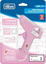Tilibra - Mini Pistola para Cola Quente APL11 Rosa