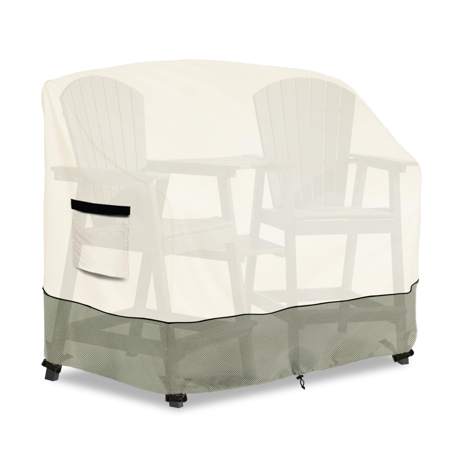 Osileyo Tall Adirondack Chairs Set Cover for Poly Balcony Chair with Connecting Tray Patio Stools,100% Waterproof Heavy Duty Tall Outdoor Adirondack