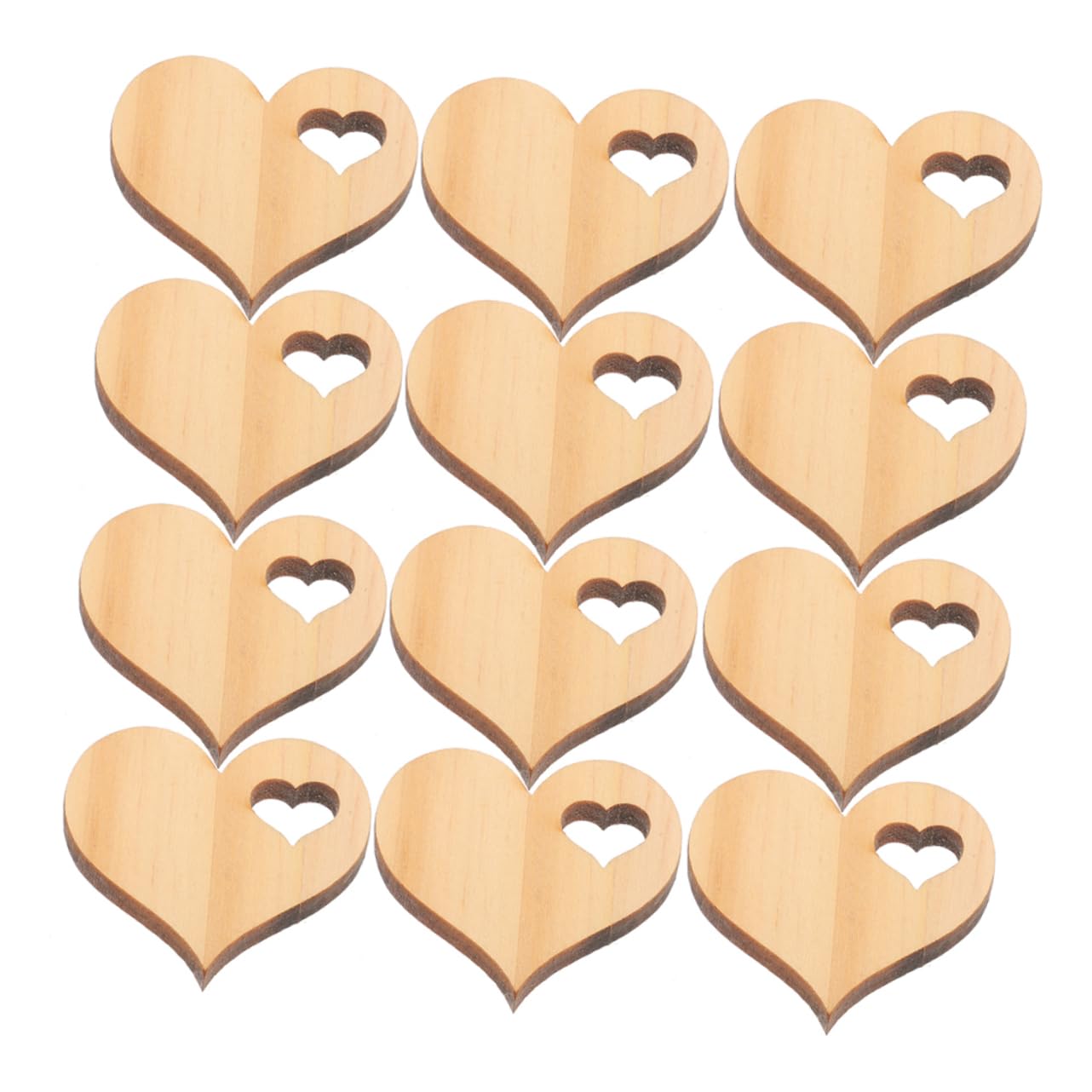 SHINEOFI Rebanadas De Corazón De Madera Sin Terminar Decoracion Pared Decoracion De Pared Corazones Para Manualidades Artesanía Amar Rodajas De Madera Para Bricolaje 100 Piezas X 4