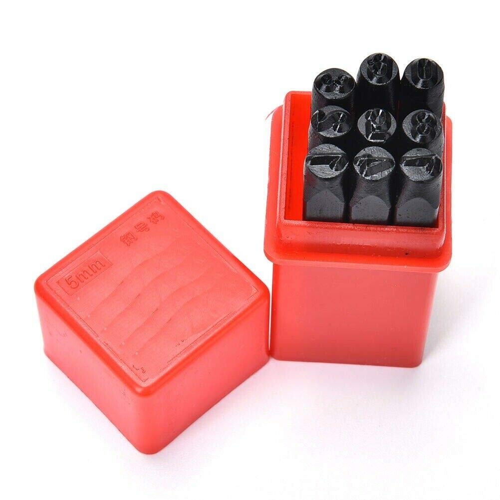 Rocwing Steel Punch Stamps Set of Alphabet or Number, Varieties of Sizes (5mm Numbers)