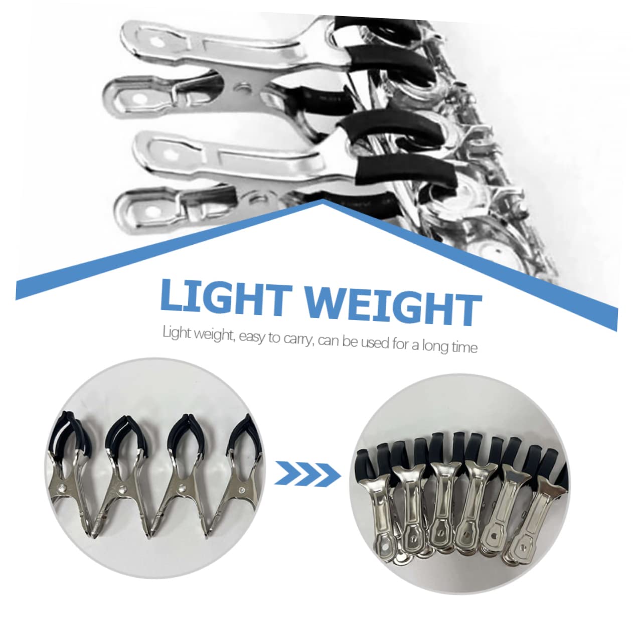 BESTonZON 15piezas Clips De Indentación Para Saxofón y Clarinete Herramientas De Reparación De Instrumentos De Acero Inoxidable Accesorios Duraderos Para Mantenimiento Musical