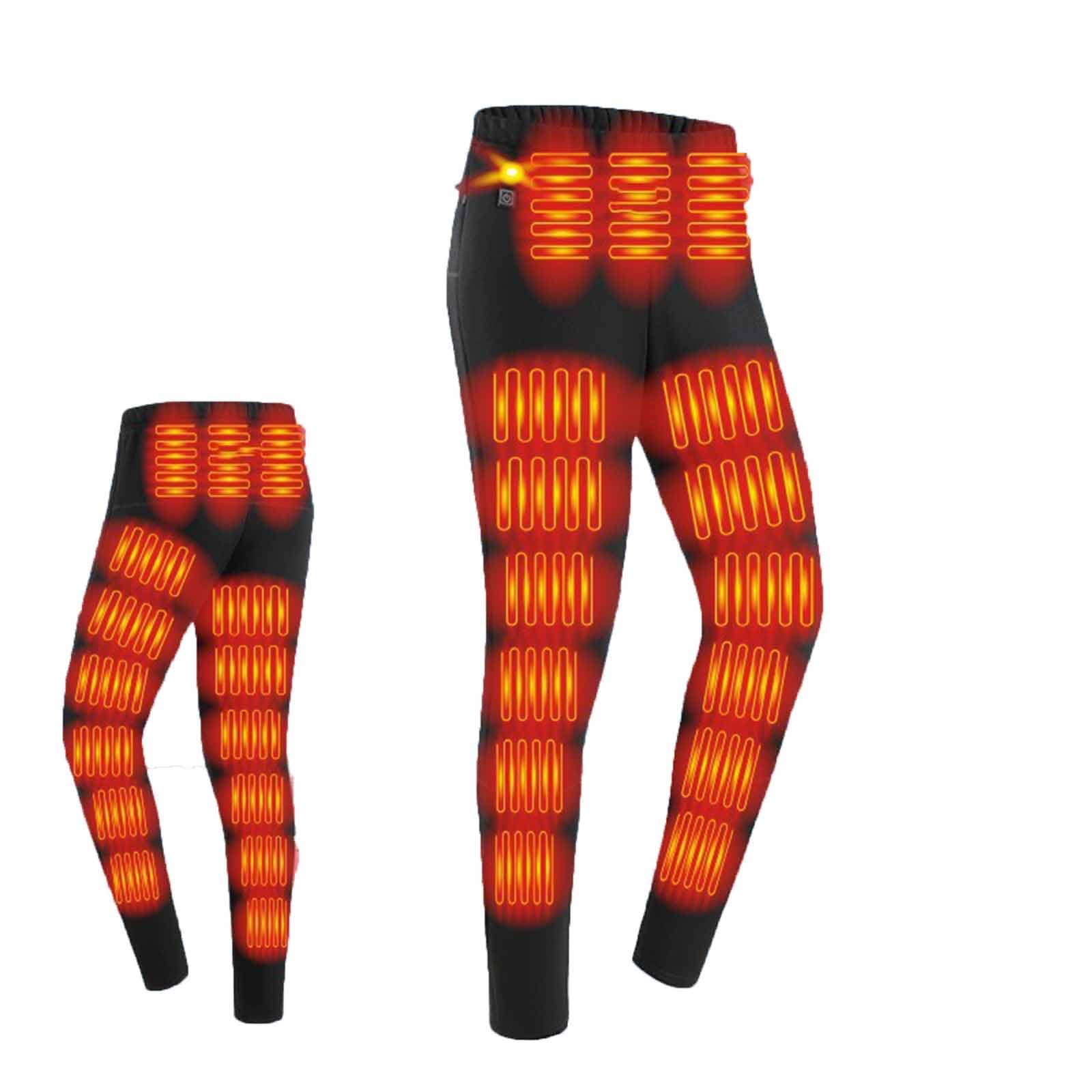 2025 Beheizbare Hose für Herren, Beheizte Hose mit 30 Heizzonen, Schnelles Aufheizen Beheizbare Hosen USB Elektrische Heizhose Waschbarer Unterteil Thermounterwäsche für Outdoor Skifahren, Radfahren