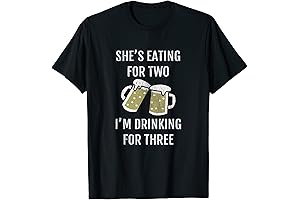 Charming T-shirt, Perfect for Expecting Moms and Doting Dads: "She's Acting Single, I'm Drinking Doubles"