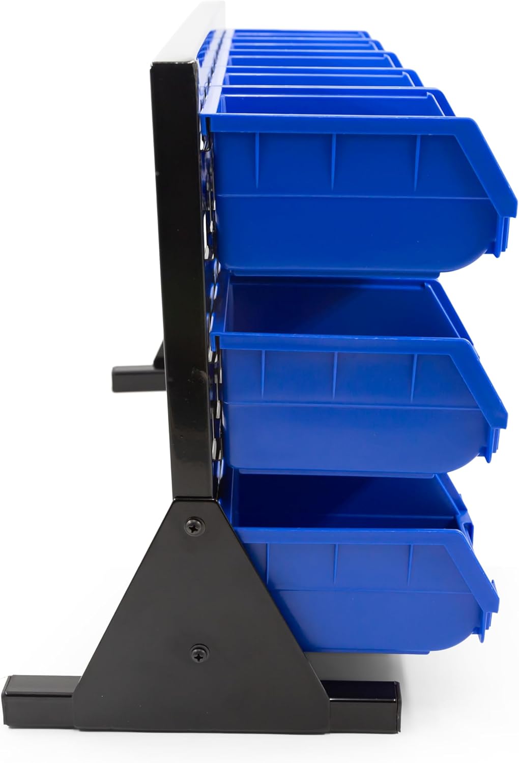Heavy Duty Storage Bin Set & Steel Panel for Hanging Bin, Bench Mountable Steel Rolled Panel, 15 Bins included, Great for organzing Tools, Parts, and More. (20" x 13" Bench (15 Bins))