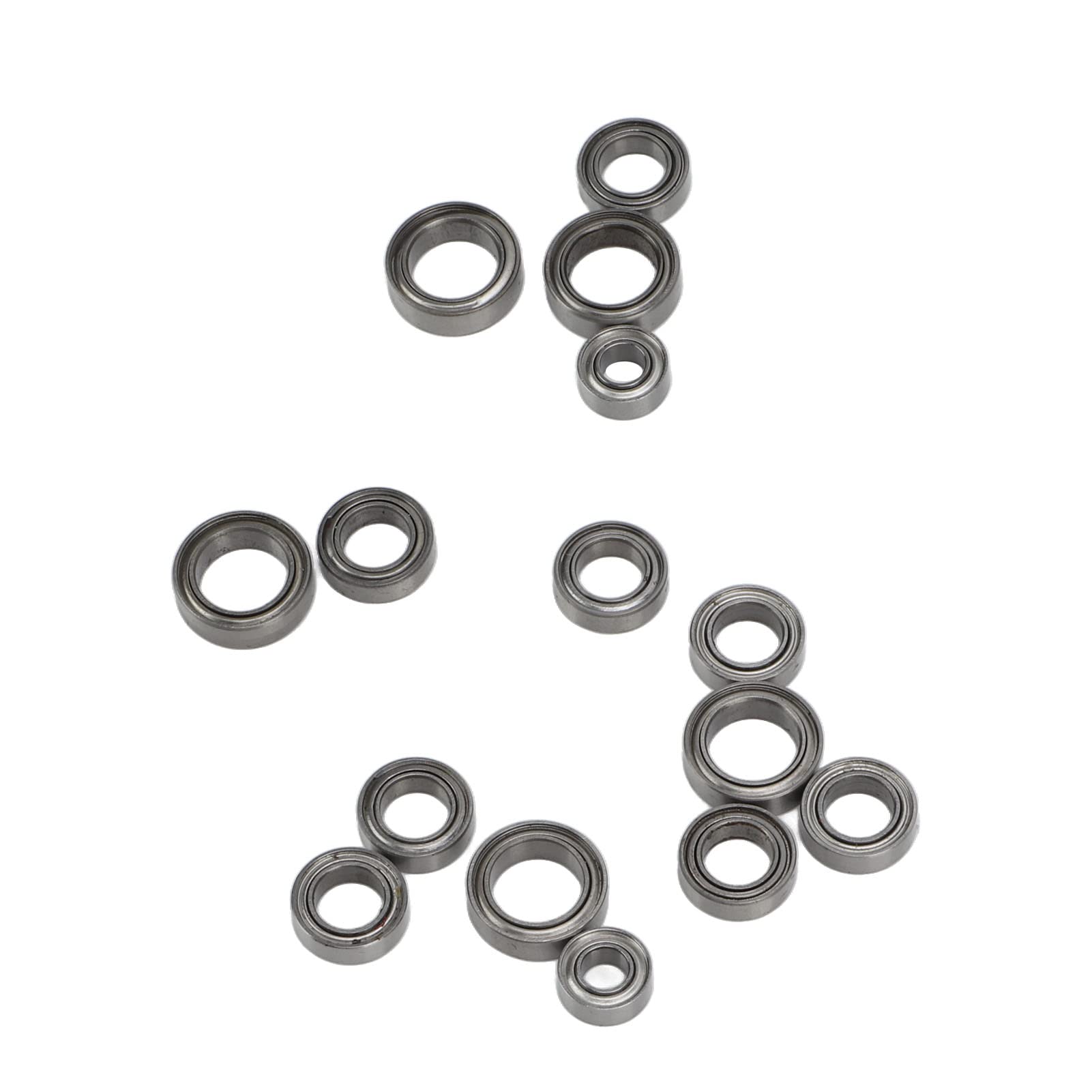 Kit de Roulements à Billes RC, Roulements en Acier Inoxydable Durables 15 Pièces pour Voitures et Camions RC Échelle 1/18 Passionnés de Modélisme Compétition et Maintenance
