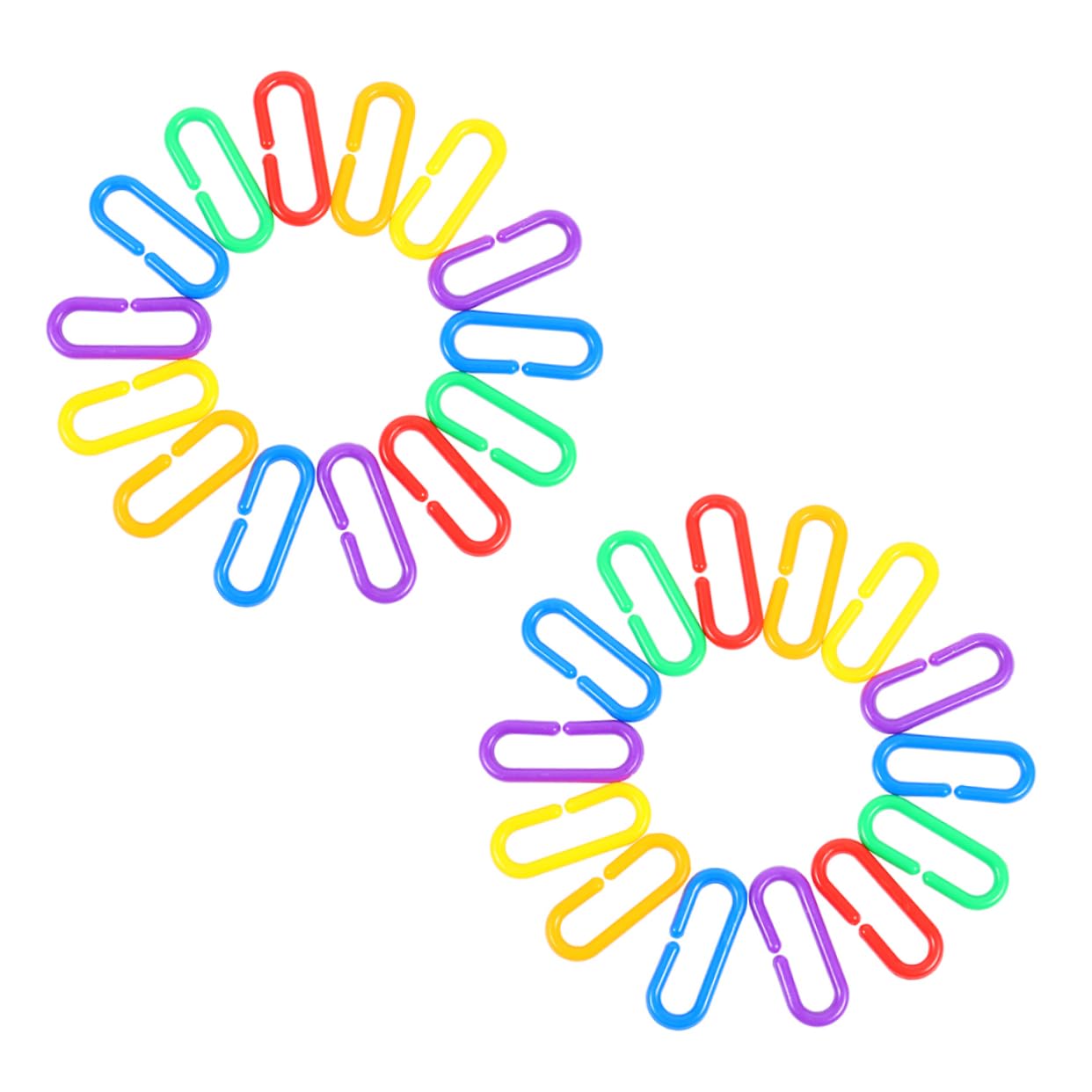 BESPORTBLE 150 pièces Maillons C Clips Plastique Colorés Éducatif Interactif