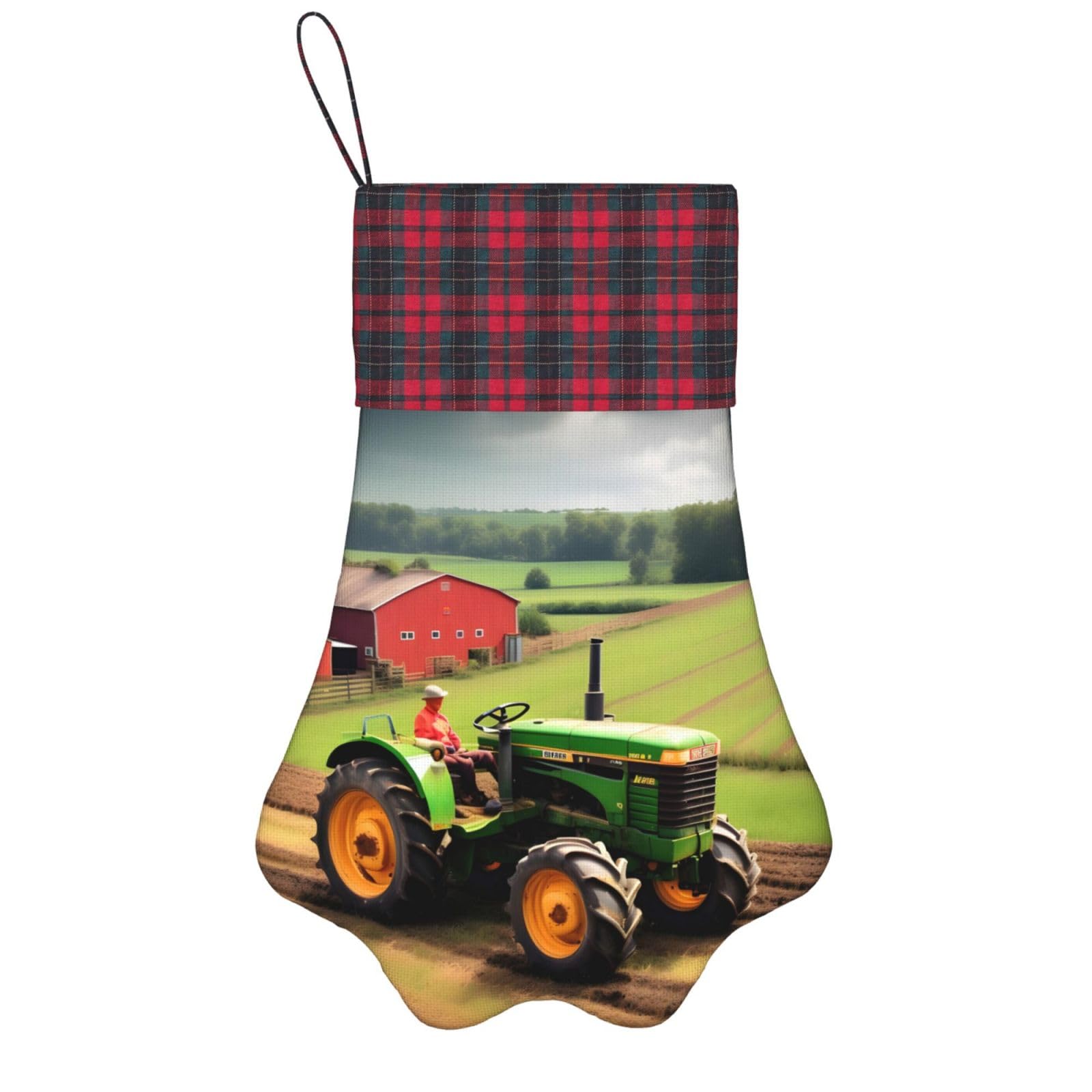 amazon-com-ogniwo-pet-cat-christmas-stocking-red-plaid-pet-paw-christmas-stockings-for-christmas-tree-17-x-11-tractor-farm-pattern-print-home-kitchen