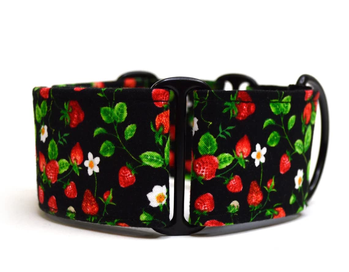 Collare per cani martingale: Strawberry Field, fatto a mano in Spagna da Wakakán