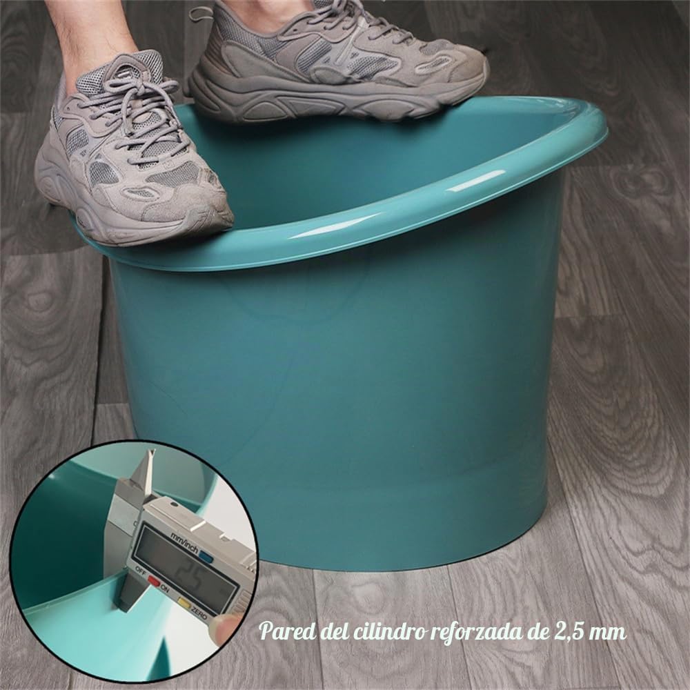 Bañera para niños pequeños con taburete, bañera de bebé, baño más grande para niños más grandes a la hora del baño, bañera para niños de 0 a 3 años (azul)