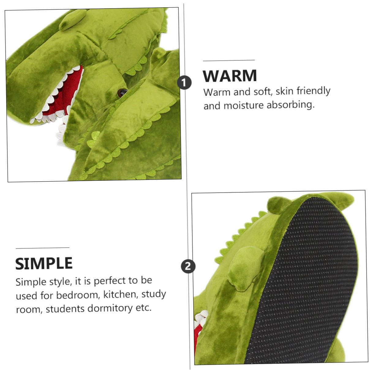 Hohopeti Zapatillas de Casa Unisex de Peluche con Diseño de Animales Pantuflas Divertidas para Invierno Antideslizantes y Cómodas para Interior y Exterior Talla Única