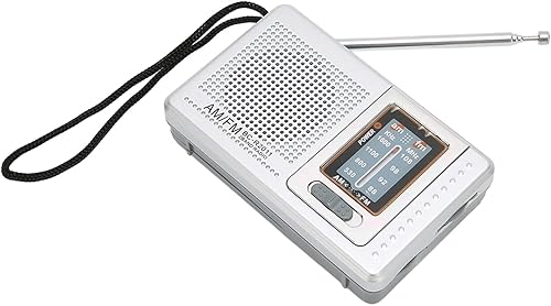 AMFM Radio with Small Battery, ABS Material, Travel, Home, Hiking