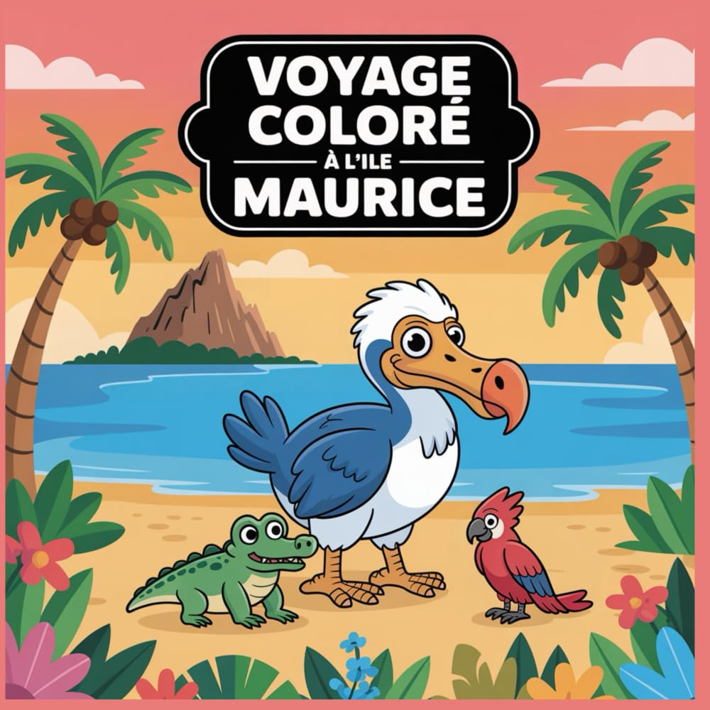 Voyage coloré à l’île Maurice: Animaux, paysages et trésors naturels – Livre de coloriage pour enfants