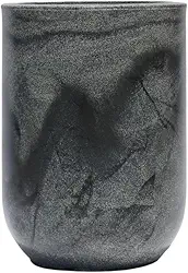 Vaso Liso Marmorizado Brilhante Polietileno Para Plantas Jardim Sala Luxo Coluna Dubai (Grafite Premium)