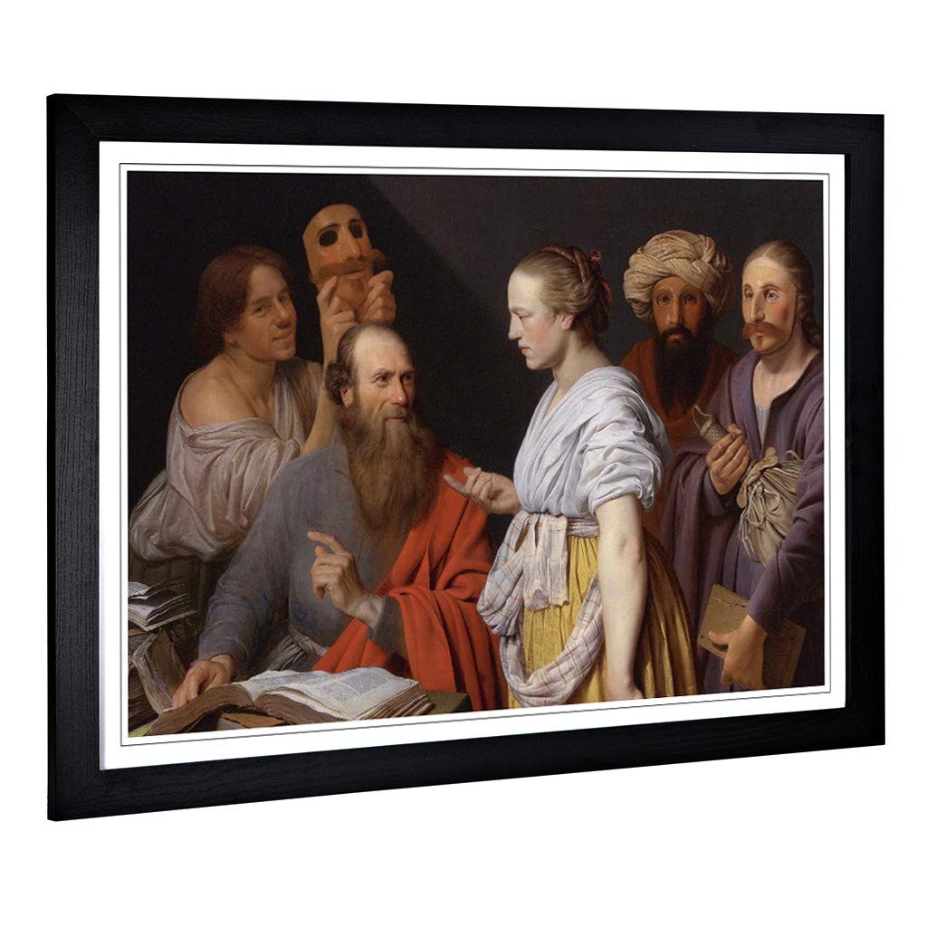 Big Box Art Framed Print of Willem Van der Vliet an Allegory Design | Wall Art Picture | Home Decor for Kitchen, Living Room, Bedroom, Hallway, Black, A2 / 24.5x18 Inch / 62x45cm