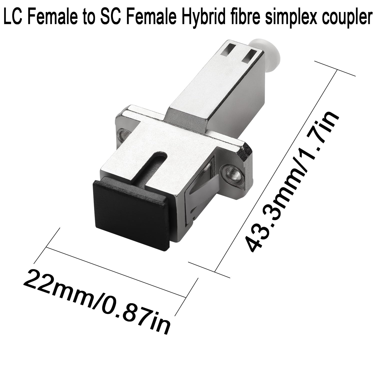 QIANRENON LC żeński do SC żeński adapter z włókna hybrydowego SM 9/125μm LC/UPC do SC/UPC z włókna optycznego Simplex złącze gniazda, do FTTH konwersja LC-SC kabel krosowy