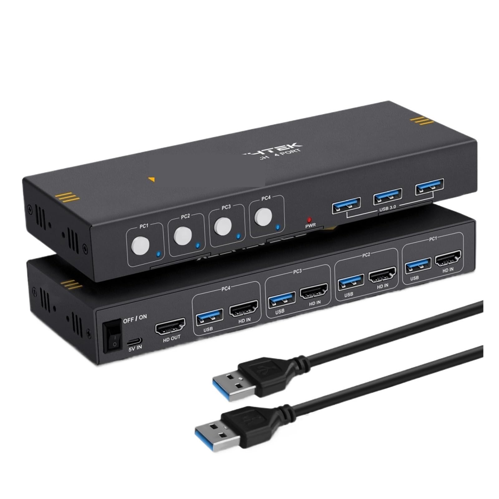 KVM Switch HDMI 4 in 1 Out Support Up to 4K@30Hz Four Device Switcher Keyboard and Mouse Printer Switch for PC Laptop-image-32