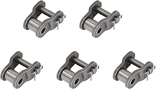5PCS Roller Chain Offset Half Link #60, 3/4 Inch Pitch Carbon Steel Crank Link, Standard Chain End Connector Split Links for 12A Chain