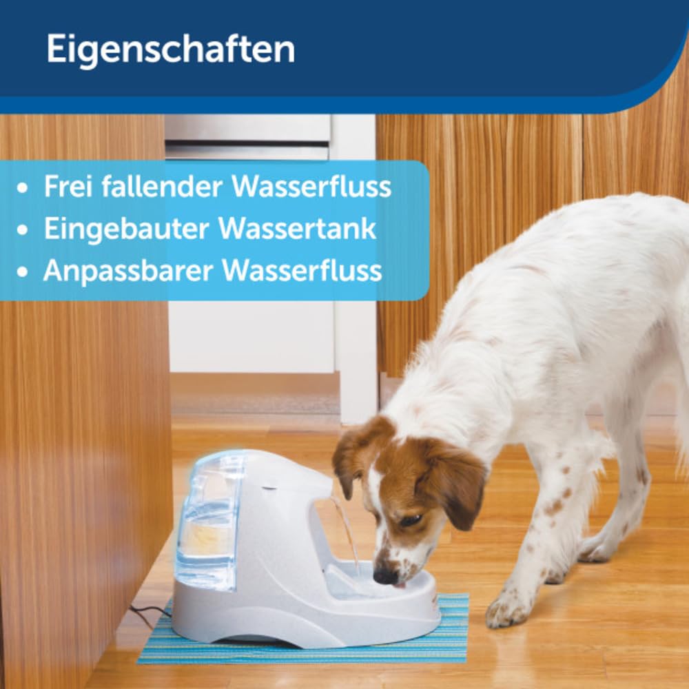PetSafe Drinkwell Platinum Haustierbrunnen, 5L | Fördert das Trinken, Kohlenstofffilter, Einstellbarer Wasserstrahl, BPA-frei, 5L