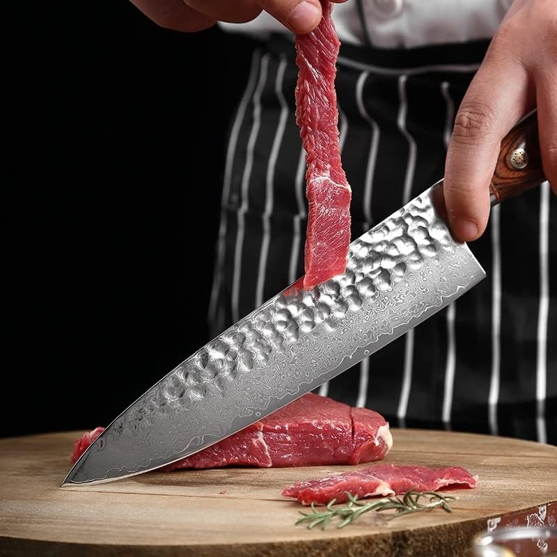 Miniatura 5 de Chef's Meat Cutting Knife Professional Chef Kitchen Knife Sharp Forging Damascus Steel Cleaver Vegetable Santoku Utility Best Kitchen Tool Wood