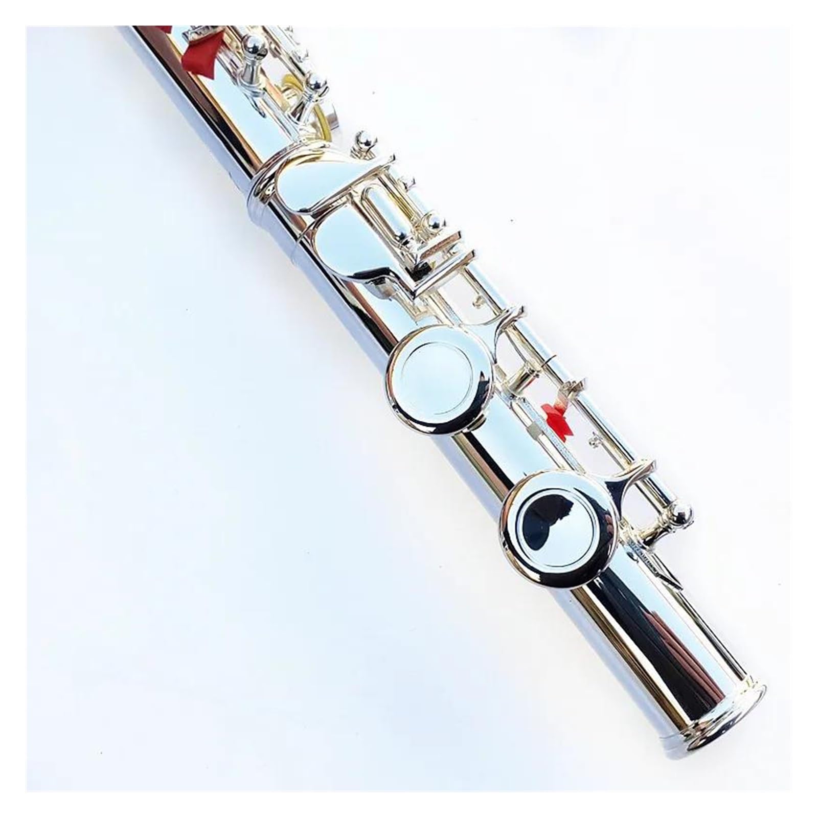 Set di flauti a 16 Fori Chiusi con Chiave di Mi, Flauto Placcato in Argento, Tono di Do, Materiale in Rame Bianco, Strumento Orizzontale.,