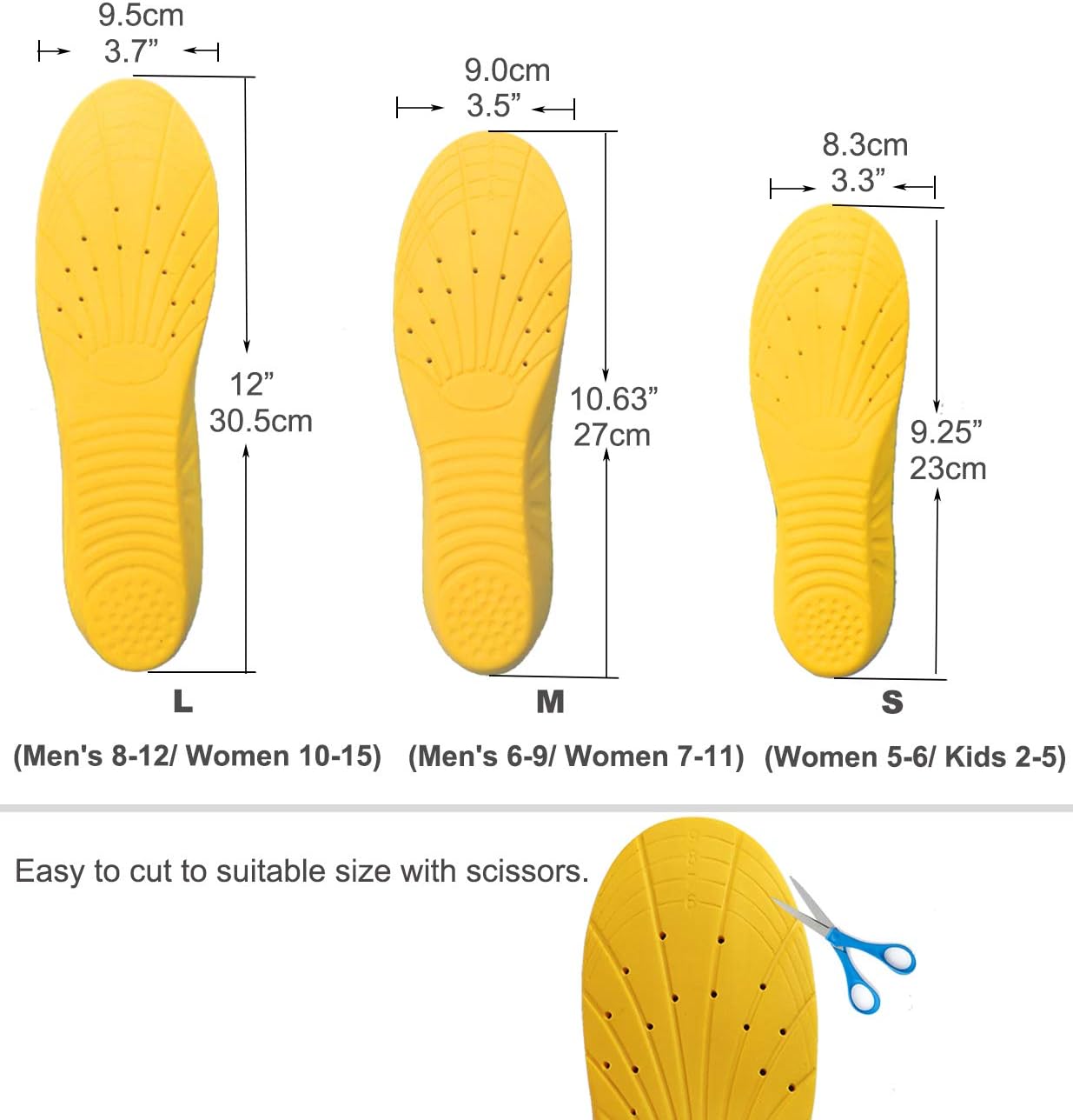 Shoe Insoles, Orthotic Insoles, Memory Foam Insoles Providing Great Shock Absorption and Cushion, Best Insoles for Men and Women for Everyday Use (M): Health & Personal Care