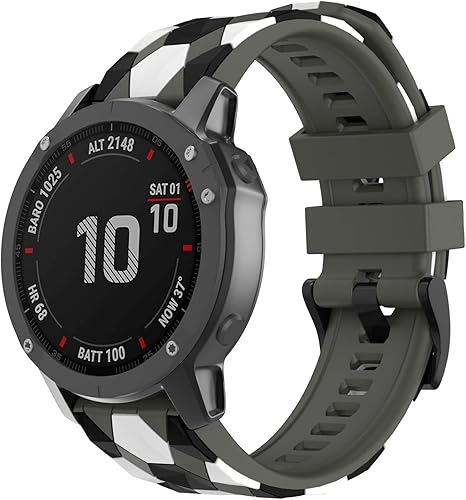 OVERSTEP Compatible con la correa de reloj Fenix 5, 0.866 pulgadas QuickFit Correa de liberación rápida para Garmin Fenix 5 PlusFenix 6Fenix 6