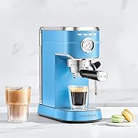 Vista 8 de CASABREWS CM5418 Cafetera espresso de 20 bares, cafetera de acero inoxidable con varita espumadora de leche, cafetera profesional con tanque de agua