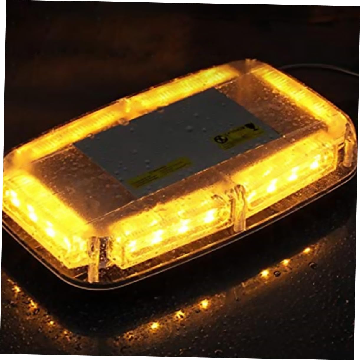 Amosfun Luz de Emergencia LED para Coche LED Ultrabrillante con Intermitentes Resistente al Agua y Polvo Luz de Advertencia Magnética para Vehículos y Asistencia Carretera