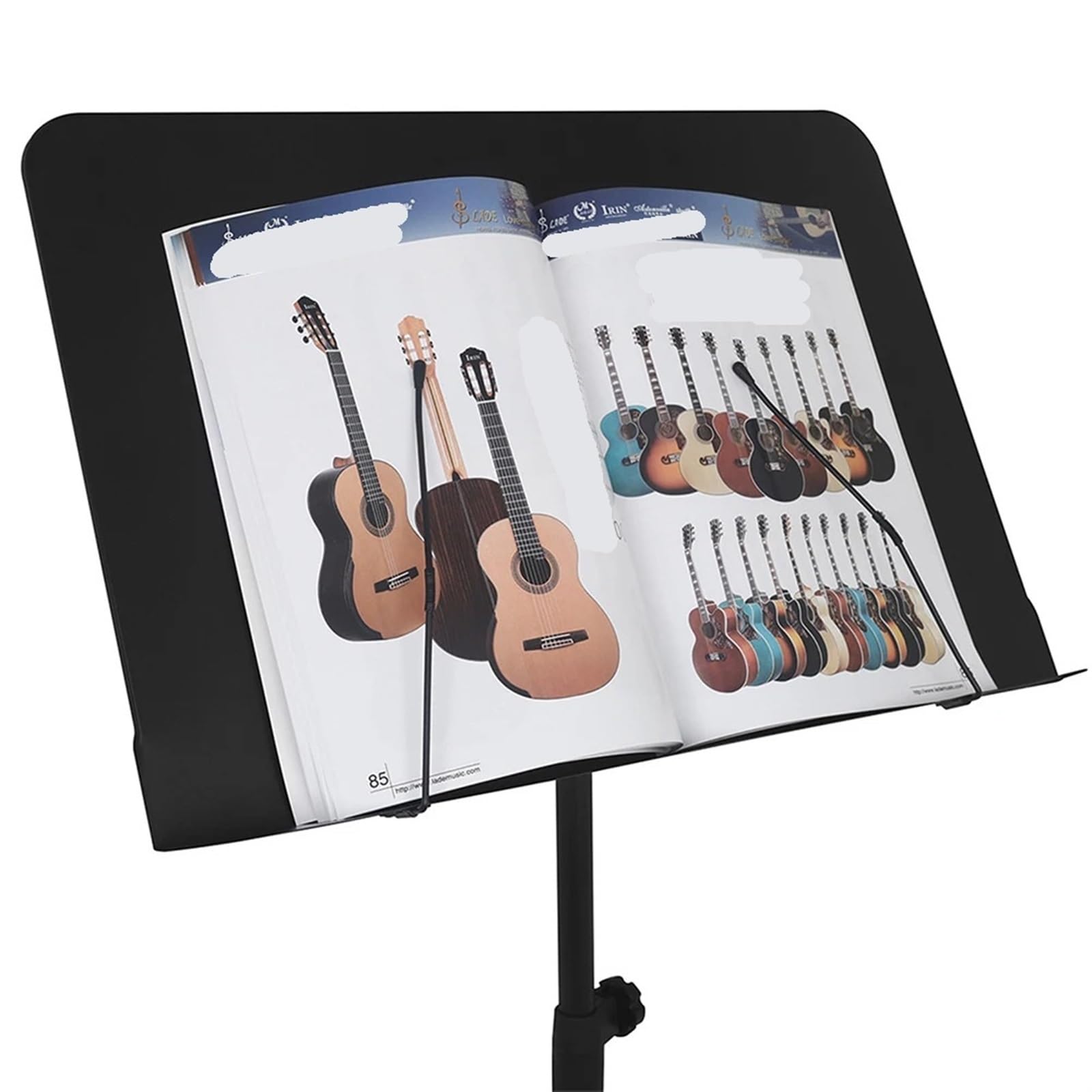 Leggio pieghevole for spartiti portatile regolabile leggero for suonare strumenti musicali Parti Stand musicali(Black)