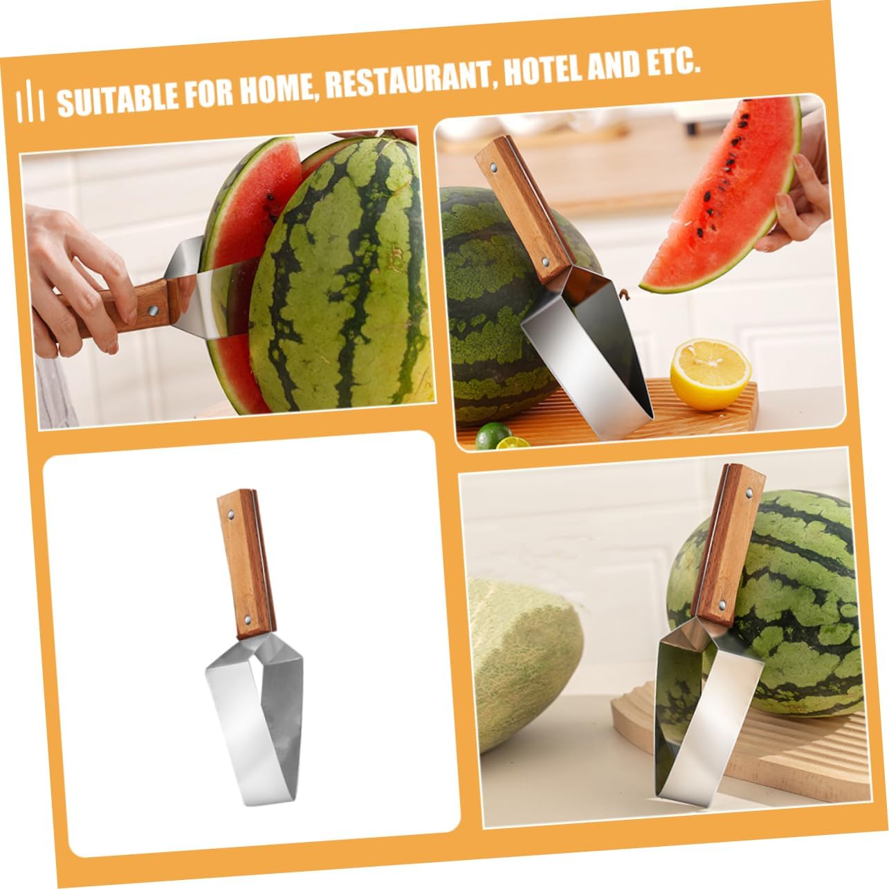 Watermelon Cutter Tool Stainless Steel Multi Purpose Even Slicing
