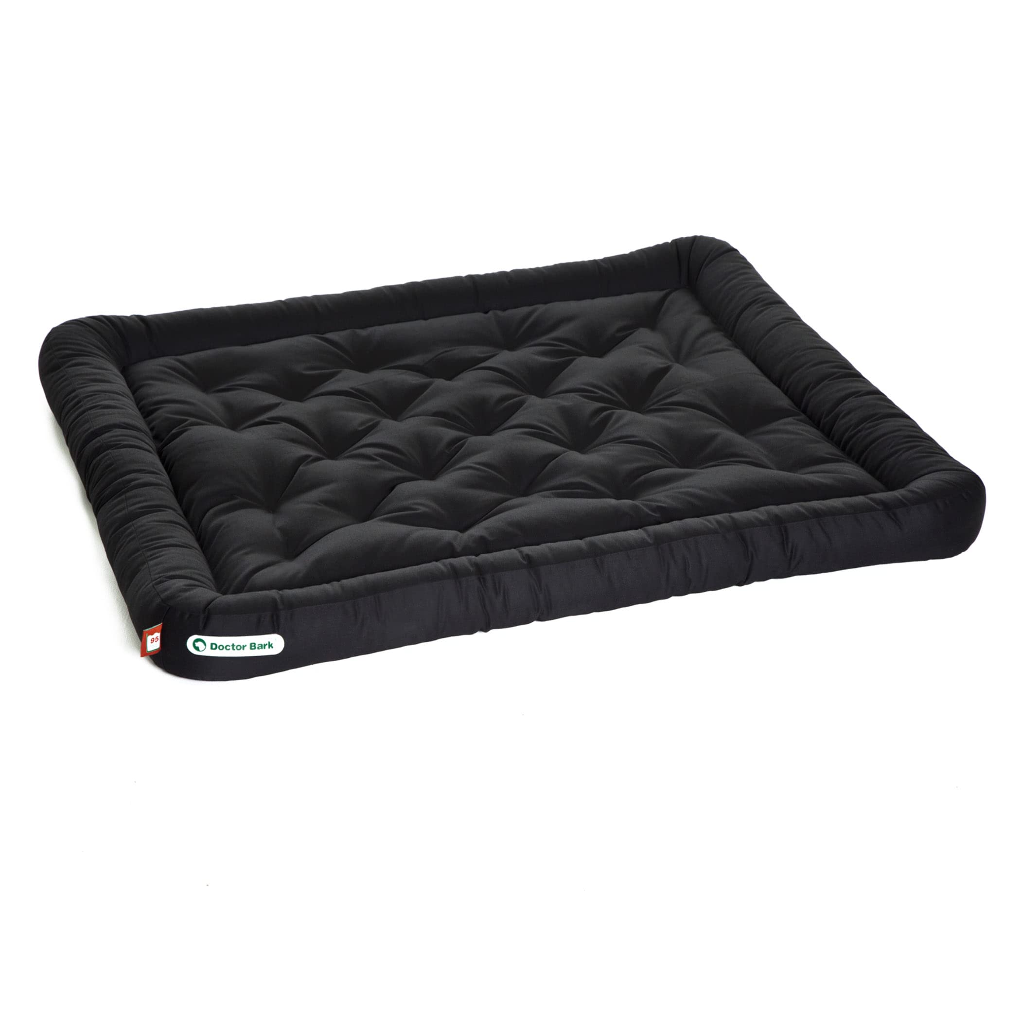 Doctor Bark Hundekissen - orthopädisches Hundebett, 95°C waschbar, hygienisch, robust & bequem (XXL - 115x100 cm, Schwarz)