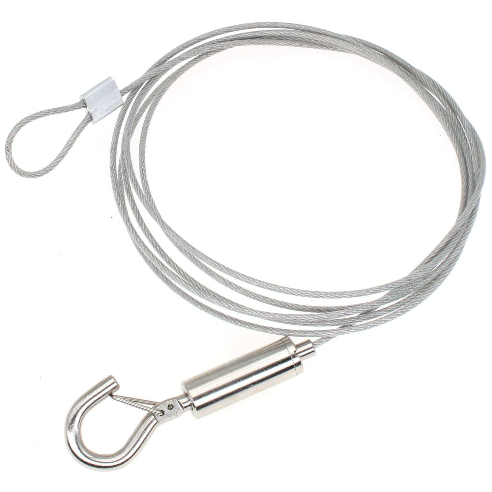 4 Corde Metalliche Regolabili Da 150 Cm In Acciaio Inox – Con Gancio E Anello – Portata 20 Kg