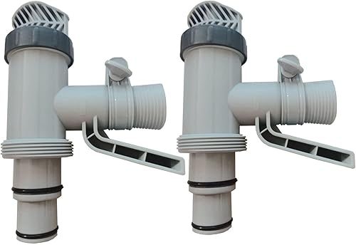 Wauebuly Válvula de cierre para piscina sobre el suelo, válvulas de émbolo con soportes, repuesto para piezas y accesorios de piscina sobre el suelo