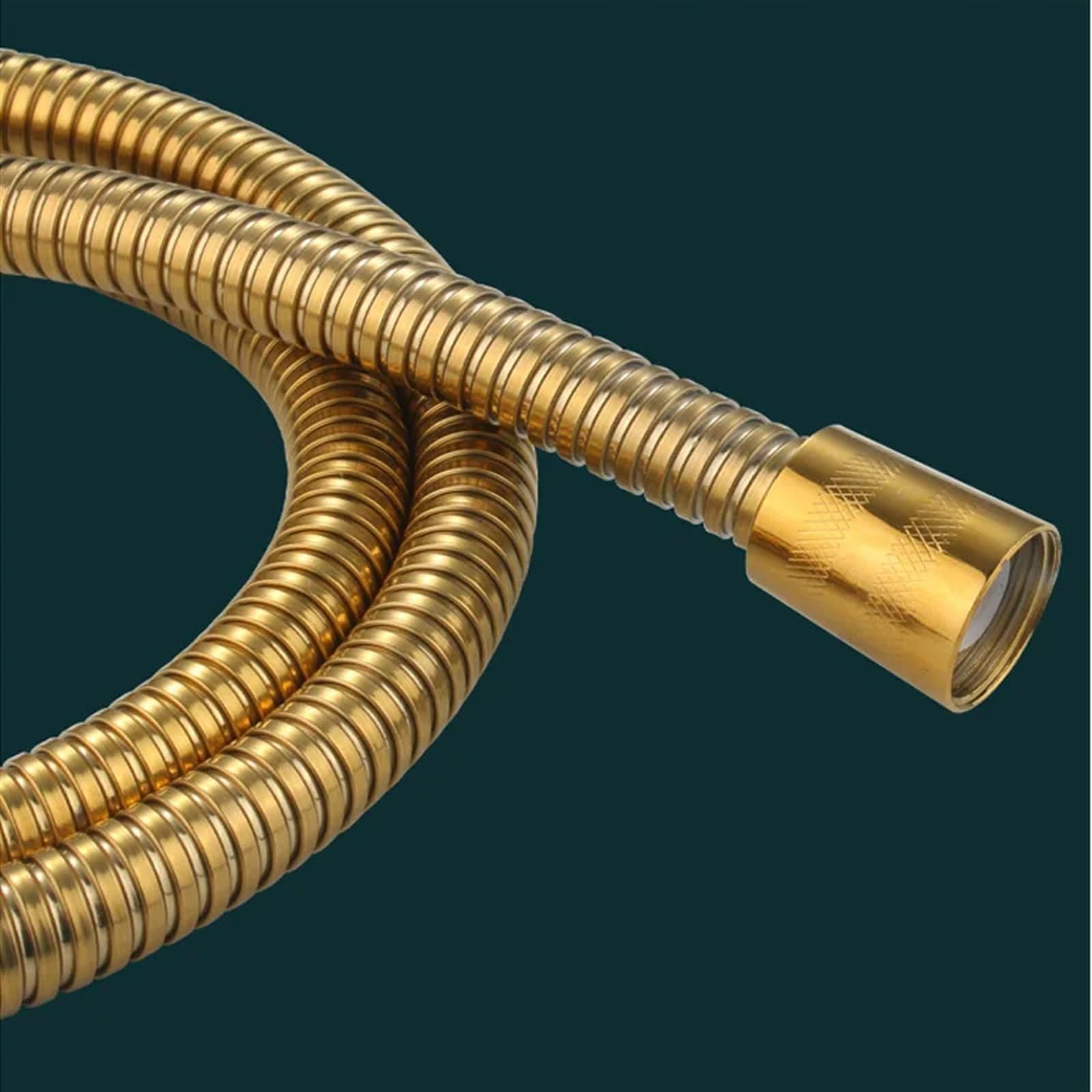 Manguera de ducha flexible de acero inoxidable, 80 cm de largo, tubo de fontanería de alta presión, diseño antitorceduras para una fácil instalación