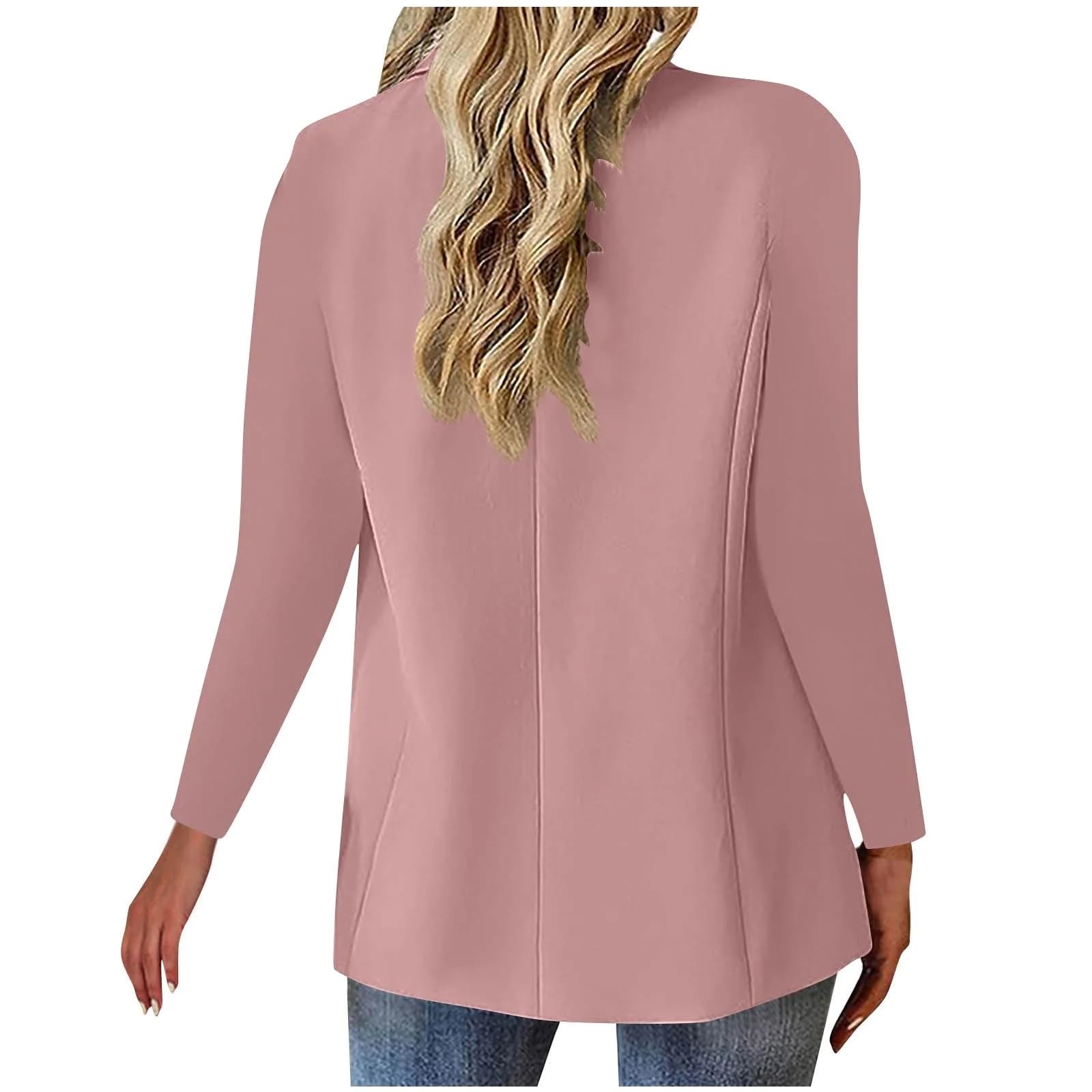 Generisch Blazer Damen Elegant Jacke Business Sweatblazer Mit Knöpfen