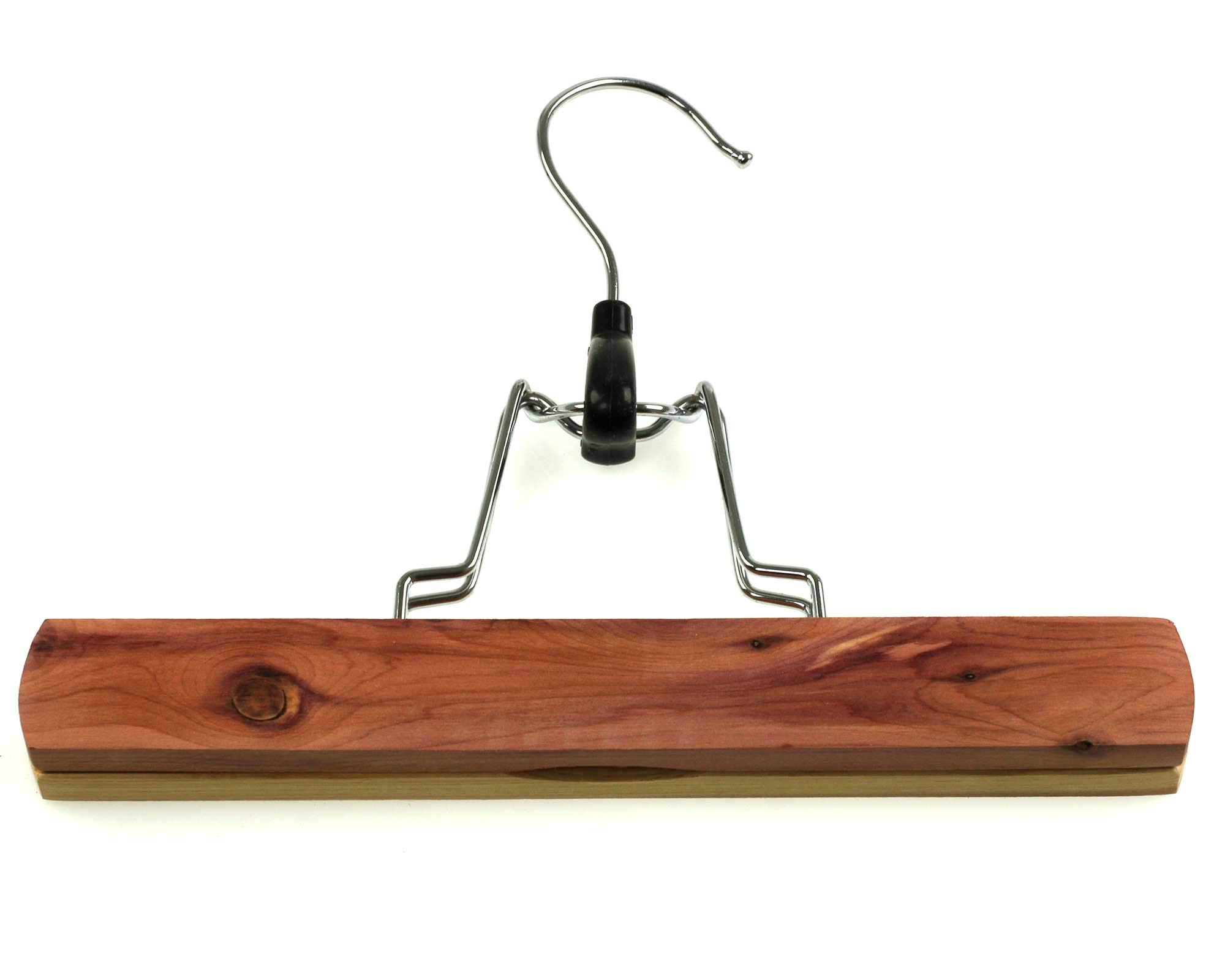 Cathcart Elliot Natural Personalised Cedar Wood Trouser Hanger – Adjustable Clamp, Premium Wooden Pant Holder With Custom Engraving – Gift For Weddings, Birthdays, Or Stylish Wardrobe Organisation