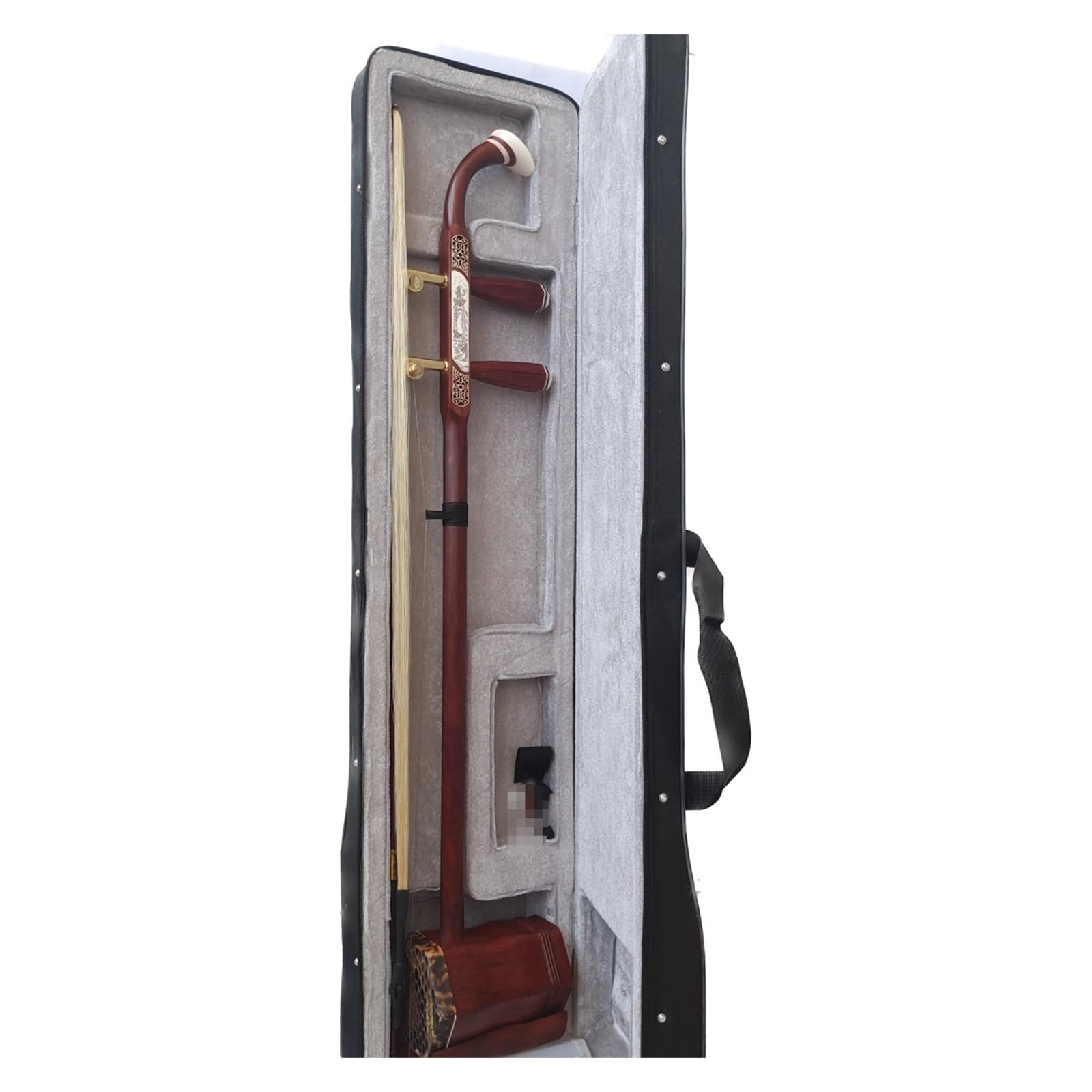 Instrument Erhu Z Palisandru, Okrągły, Do Nauki I Gry. Instrument Erhu Z Akcesoriami