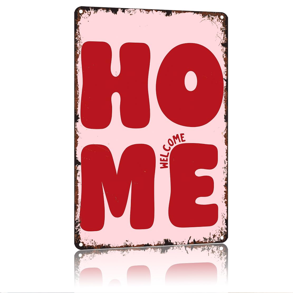 peiyeety Welcome Home Funny 8x12 Inch Aluminum Vintage Metal Tin Signs-For Living Room Kitchen Bedroom Patio Porch Men'S Nest Wall Decor