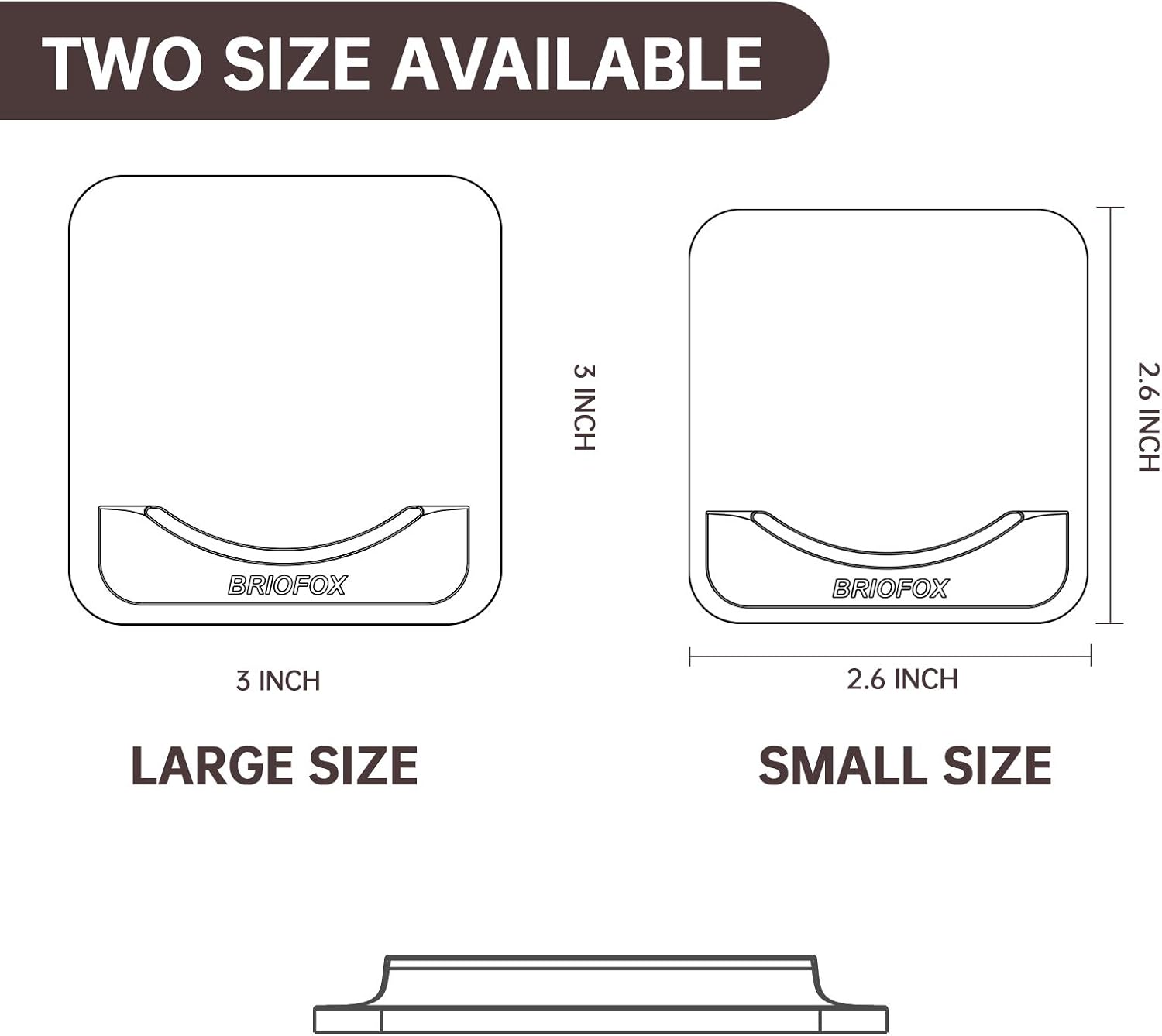 BRIOFOX Extra-Large Adhesive Shower Curtain Rod Holder | No Drilling | Invisible Wall Mount Holder | Transparent Rod Retainer, 2 Pack(Rod Not Included) : Everything Else