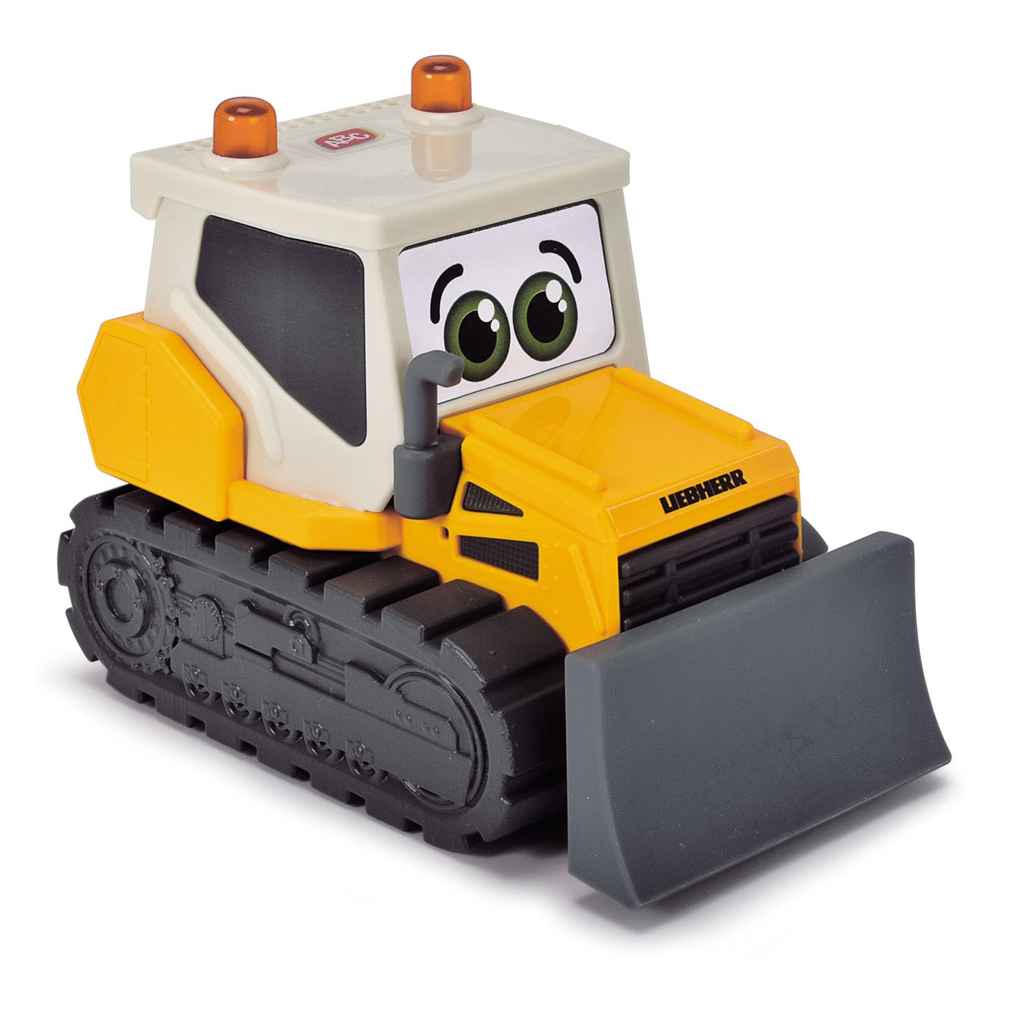 Dickie Toys ABC Streety 204112007 Push Car for Babies and Toddlers from 1 Year Old, Bulldozer, Fire Brigade or Rubbish Collection, 15 cm Toy Car, Orange