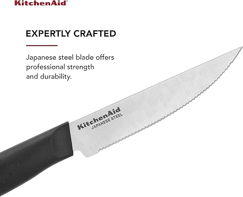 Miniatura 58 de KitchenAid Cuchillo de carnicero clásico con cubierta de hoja de ajuste personalizado, 6 pulgadas, cuchillo de cocina afilado, hoja de acero