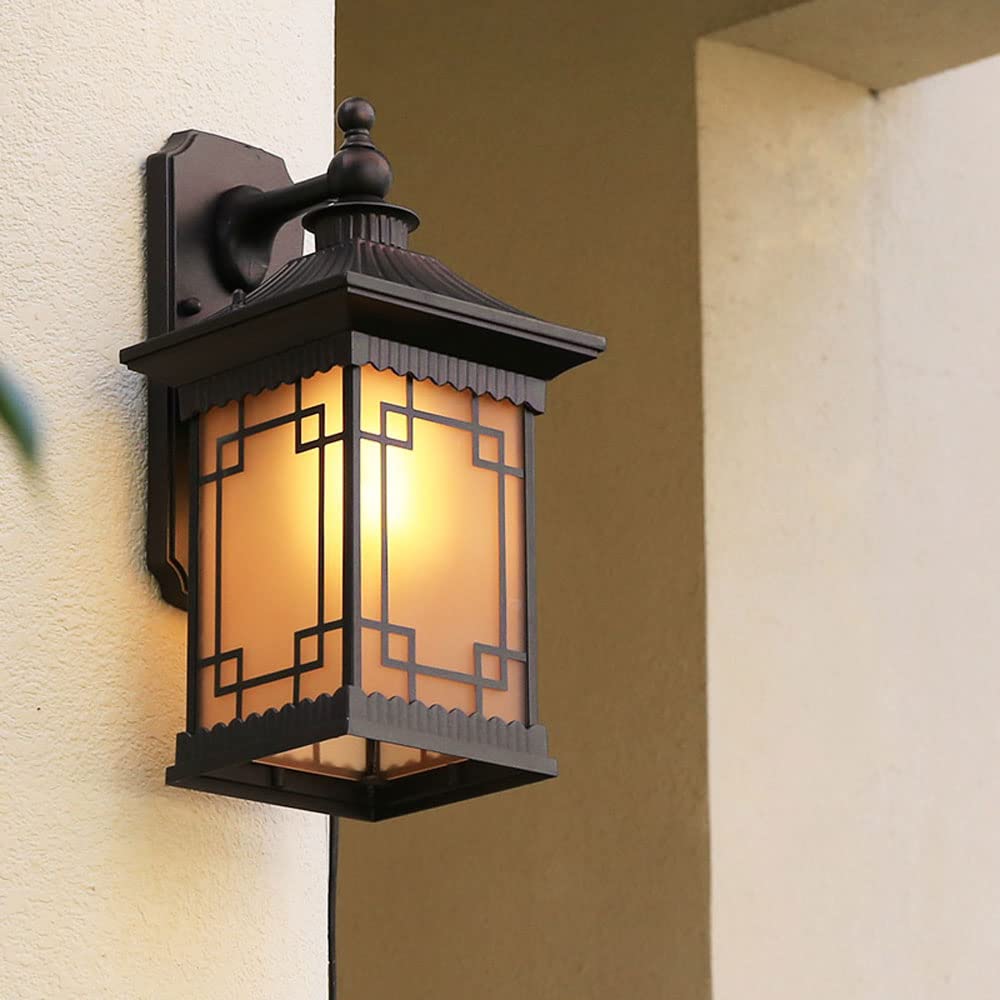 Lámpara de pared rústica para exteriores, aplique de pared impermeable, accesorios de iluminación para exteriores, montaje en pared, IP65, impermeable, porche exterior, iluminación de la