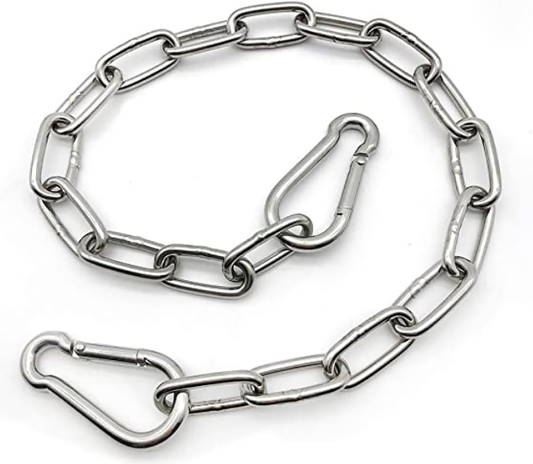 Heavy Duty Stainless Steel Chain 550LB Capacity for Punching Bags Hanging Chair Hammocks Swing Trapeze Yoga