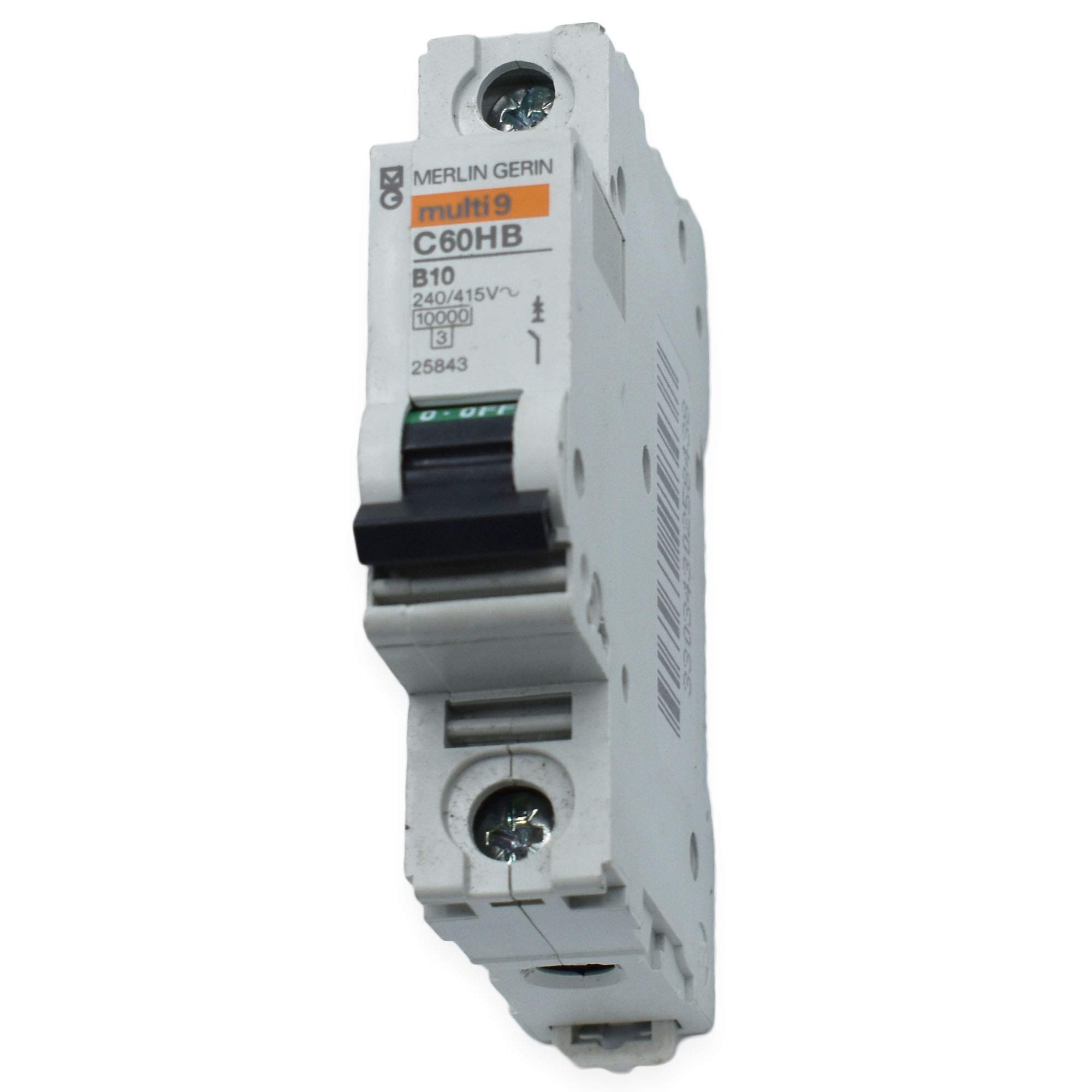 Merlin Gerin MCB 10 Amp Single Pole Breaker Type B 6A Multi9 C60HB B10